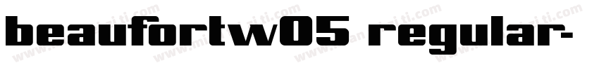 beaufortw05 regular字体转换